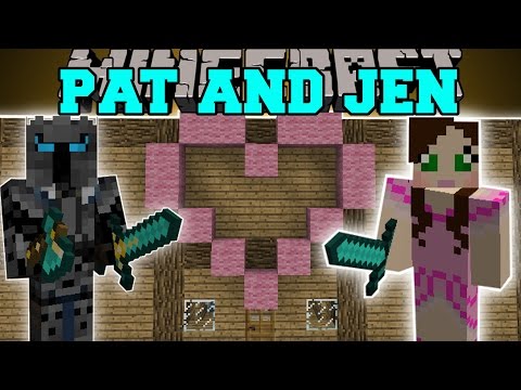 Minecraft: PAT AND JEN MOD (JEN'S HOUSE, FANSION, & SKY CASTLE!) Mod Showcase