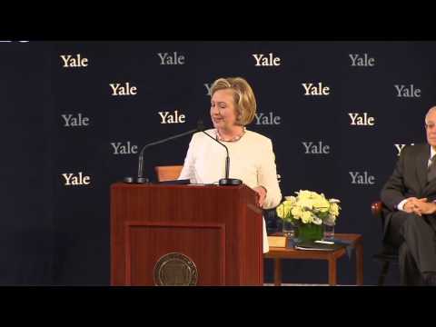 Secretary Hillary Rodham Clinton ’73 Accepts the Yale Law School Award of Merit