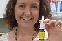 Lead researcher Dr Julie Fleet with the spray.
