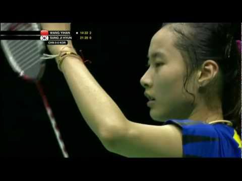 Finals - China (Wang Y.) vs Korea (Sung J.H.) - Uber Cup 2012