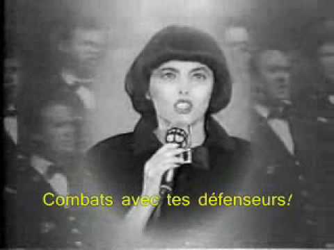 Mireille Mathieu singing La Marseillaise (with lyrics)