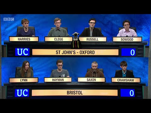 University Challenge S45E14 - St John's College, Oxford, vs  University of Bristol.