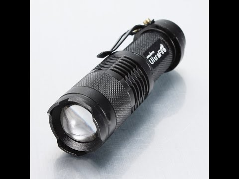 Mini Cree Led Q5 Ultrafire Flashlight Torch Adjustable Focus Zoom Light Lamp Thorough Review Part #1