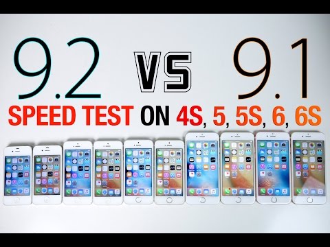 iOS 9.2 vs iOS 9.1 Speed Test on iPhone 6S, 6, 5S, 5 & 4S - iOS 9.2 Faster?