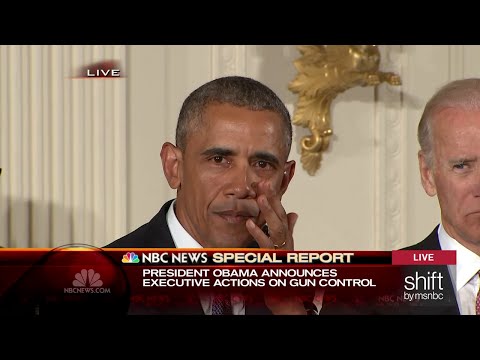 President Obama In Tears During Speech Announcing Executive Action on Gun Control 1/5/2016