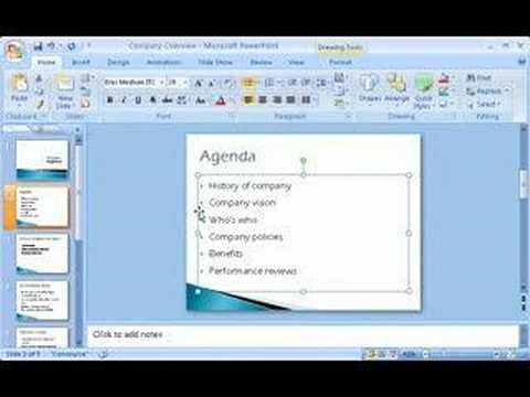 How to use Microsoft office Power Point 2007