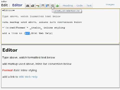 Wiki Web Help Editor