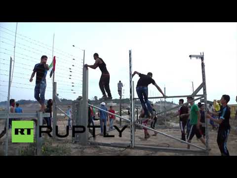 State of Palestine: Clashes erupt as Palestinian protesters break through Israeli border fence