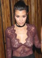 Kourtney Kardashian Sheer Top In LA