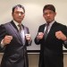 Yuya Shirai (right) and Minowa-man (left) at the press conference