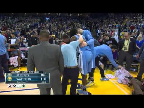 Kenneth Faried neck injury: Golden State Warriors vs. Denver Nuggets