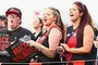 Loyal to the end ... Bombers fans at training.