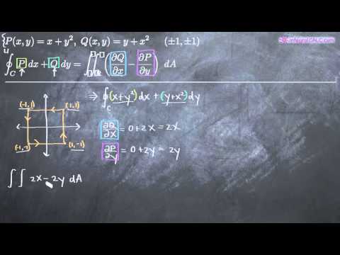 Green's Theorem One Region