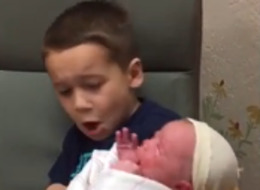 Things Did NOT Go As Planned When This Kiddo Held His New Sibling