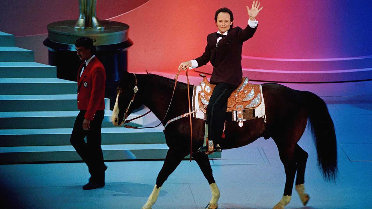 That time when Billy Crystal wanted to be a memorable host...so Crystal saluted Best Picture winner Dances with Wolves by riding off on a horse at the end of the show. (1991)