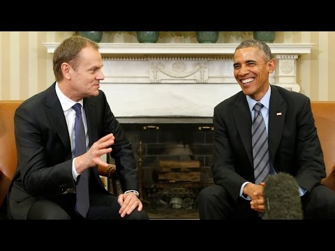 EU Council President Donald Tusk meets with Barack Obama, President of the USA, & press statements