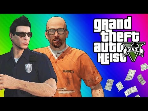 GTA 5 Heists #1: Undercover Cops & Prison Break! (GTA 5 Online Funny Moments) [Part 2]