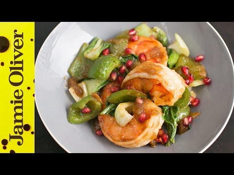 Ginger Sesame Glazed Jumbo Shrimp | Kelis