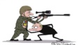 Putin&#39;s willing executioner (cartoon by Sergei Elkin, RFE/RL)