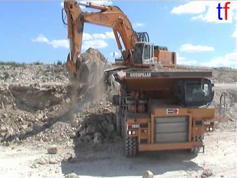 LGV Est - Liebherr R974B & Caterpillar 769D, Entr. Valerian, Tramery, France, 18.07.2003.