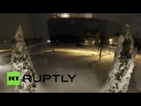 Snowmageddon timelapse: Jonas 'Snowzilla' storm hits US town