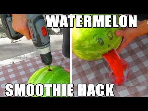 Watermelon smoothie hack in 2 minutes- No mess