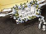 Just married sign on back of car. (Pic: Getty)