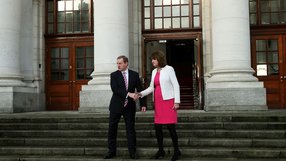 'This is not goodbye' Enda Kenny wished Joan Burton well before he headed to the Phoenix Park