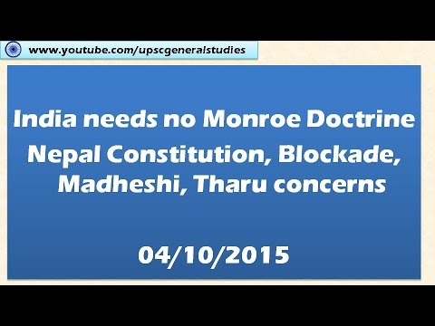 Monroe doctrine: India and South Asia:  Hindu news analysis: Current events 04/10/2015