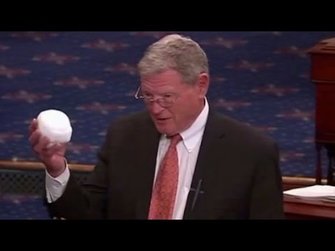 Senator Jim Inhofe Throws A Snowball On The Senate Floor