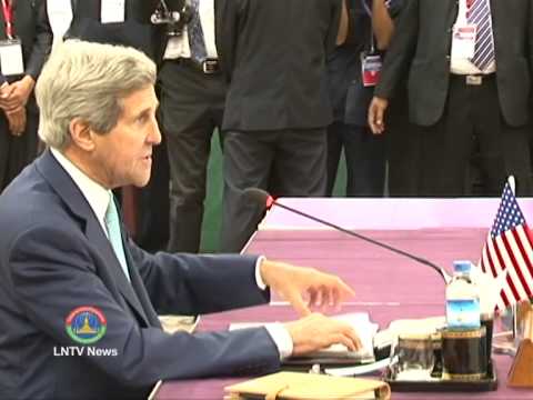 Lao NEWS on LNTV: Lao Deputy PM meets US Secretary of State in Myanmar.12/8/2014