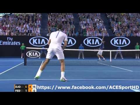 Roger Federer vs Novak Djokovic 2016/01/28 SEMI FINAL tennis highlights HD720p50 by ACE