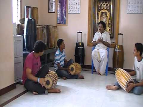 Prapancham Ravindran taking Mridangam classes at RAM