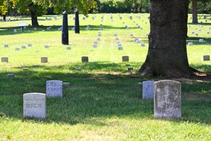 Civil War gravestones at the Fredericksburg National Cemetery, part of Fredericksburg and Spotsylvania National Military Park. USA