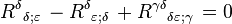 R^\delta{}_{\delta;\varepsilon}  \, -  R^\delta{}_{\varepsilon;\delta}  \, +  R^{\gamma\delta}{}_{\delta\varepsilon;\gamma}  \, = 0