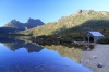 This picture was taken early morning at the start of our hike to the summit of the Cradle Mountain. The area was so peaceful with nobody in sight and it looked so stunning. The water of Lake Dove was so clear it really made us want to go for a swim even in the freezing cold of the morning.