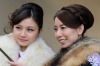 Selfies in Arashiyama I couldn't resist catching these ladies in traditional Japanese dress in Arashiyama, recording the temple visit for themselves