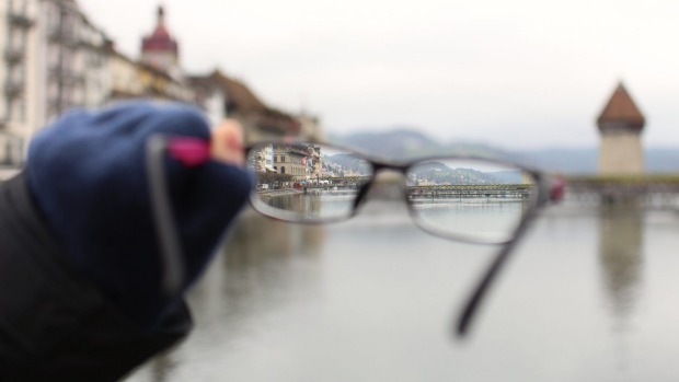 Michelle Seeto

This photo was taken in December 2014 in Lucerne, Switzerland, facing the famous Chapel Bridge. My sister was curious to see how a camera would capture photos looking through glasses lenses, and needless to say, I think this is a pretty good (if not slightly exaggerated) portrayal of our experiences as short-sighted travellers!