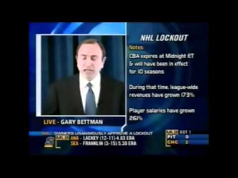 2004 News: Gary Bettman Announces NHL Lockout