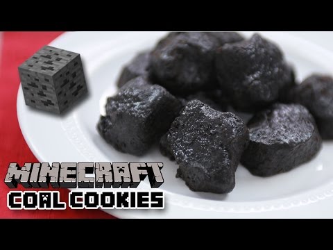 MINECRAFT COAL COOKIES - NERDY NUMMIES