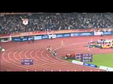 India Wins Athletics Gold [HQ] - Women's 4x400 relay - Commonwealth Games - 2010 - Delhi