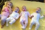 Corrie's kids, two-year-old toddler Emily, and 8-month-old triplets Olivia, Jackson and Levi.