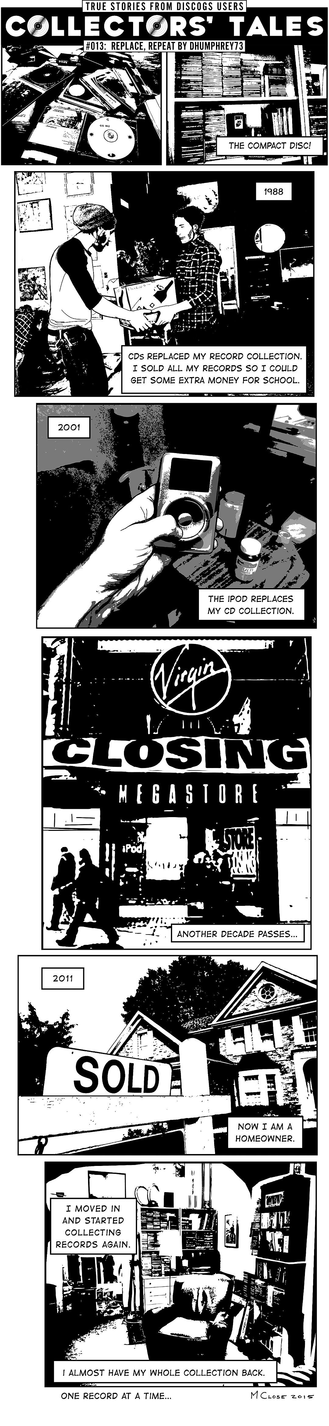 My family moved several times before I turned 10. I spent a lot of time in my various bedrooms listening to records when I was a kid. We settled in the Detroit suburbs in the mid-80s and I spent my teen years in a bunch of amazing record stores (Sam's Jam's, Solo Records, Flipside Records, Record Time, Repeat the Beat...) I'm sure there are more that I just can't remember after so many years. I didn't know then how lucky I was to be buying now-classics like New Order's Substance, Madonna's Like a Prayer, and Depeche Mode's 101 on vinyl as new releases. 1988 came along and I started buying CDs. I bought less and less vinyl for a few years. Then it was time to move away and go to college. My record collection had to go. I couldn't take it with me to the dorms and my mom was moving and didn't want to have to lug 6 boxes of records she was convinced I would never take back off her hands. I was so into CDs by then I didn't really care. I'd replaced so many albums with the CD version that I didn't really feel (at the time) like I was losing anything irreplaceable. I kept 3 LPs and 5 single 45s that had huge sentimental value and the rest was sold. Flash forward 20 years to 2011. I moved to Chicago in 2000. Just as I had done as a kid, I moved several times over the years. Within a few years of my move to Chicago all of the major record stores like Virgin Megastore and Tower had closed. I had spent countless hours at both megastores just as I had done at the used record stores when I was growing up. Some things never change. But, once the iPod came out, record stores started closing. Not all record stores though. The smaller stores that sold mostly vinyl were still around. I hadn't been to one of those in years though. I just kind of looked right past them as I whined about the fact Tower and Virgin were gone.As I neared 40, I bought a house in Wicker Park. The house had a den tucked away in a corner of the house off kid of by itself. My partner said the den could be mine if I wanted since he knew I liked to listen to music loud but never really could before because of neighbors. I set the room up and loved it, but it just didn't feel complete without a record player. Out of nowhere, I suddenly wanted a record player. I also wanted my record collection back.Luckily, I was in the right place. Wicker Park is where the record store in High Fidelity is located. The neighborhood had a few great record stores at the time, and more have opened since. I set about rebuilding my lost (ok, sold...) record collection. Used record stores are my "happy place" and now that's how I'm spending my free time again. Instead of a middle-aged crisis, I'm picking up where I left off. I've found just about every essential "must have" on the list after a few years of dedicated hunting. I have even found copies of some things that are in better condition than my copies had been back in the day. Because I was rebuilding a collection (vs. only buying whatever I wanted to pick up) I've been buying the old Disney, Star Wars, etc. records I used to have. It's incredible to think that I was able to buy a near mint copy of The Story of Star Wars LP nearly 40 years after it was released. It was probably only played once, that is how pristine the condition was when I bought it. My childhood copy of that record was one of the very few records I had held on to over the years. Because I was 4 years old when I got it and I had listened to it on a Mickey Mouse record player (probably had a razor blade for a needle...) that record was in pretty bad shape. I paid $6 for the Near Mint copy I bought last year. $6. It's priceless to me. I'm so glad to see vinyl thriving again. Collecting is a very personal thing. A vinyl collection is something you can truly share with other people. Every time we have people over these days, the iTunes stream is turned off and we fire up the record player. For me, at least, that's how I know for sure I'm home... whereever that happens to be any given year. 