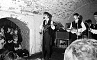 George Harrison, Paul McCartney and The Beatles play the small Cavern Club in an undated photograph from the early Sixties