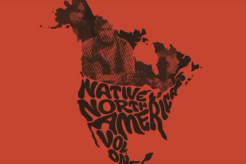 Screen shot from video put together by Light in the Attic Records for "Native North America Vol. 1" compilation