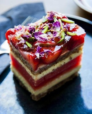 Watermelon, rose and strawberry cake from Black Star Pastry.