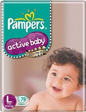 Pampers Active Baby Large Size Diapers (78 count)