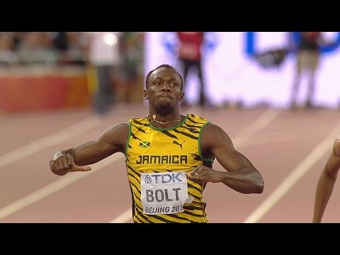 Usain Bolt beats Justin Gatlin 200m Final - IAAF WC Beijing 2015