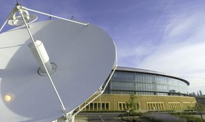 File - A satellite communications dish outside the Government Communications Headquarters (GCHQ) in Cheltenham, Gloucestershire.