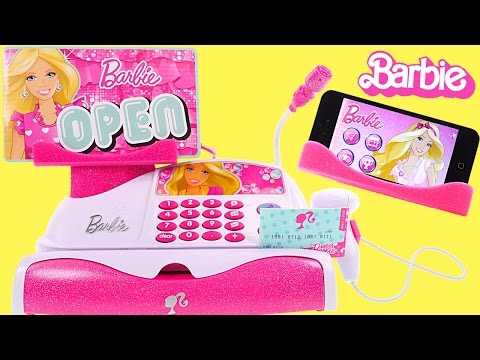 Barbie App-rific Cash REGISTER - 51 Piece Barbie Checkout Toy Unboxing